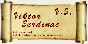 Viktor Serdinac vizit kartica